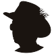 Silhouette of Uncle Bill in his hat